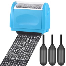 Xnourney Wide Data Defender Roller Stamp, Identity Theft Protection Roller Stamp,Confidential Roller Stamp with 3 Refills, Information Blocker Security Stamp Roller for Privacy ID Address Security