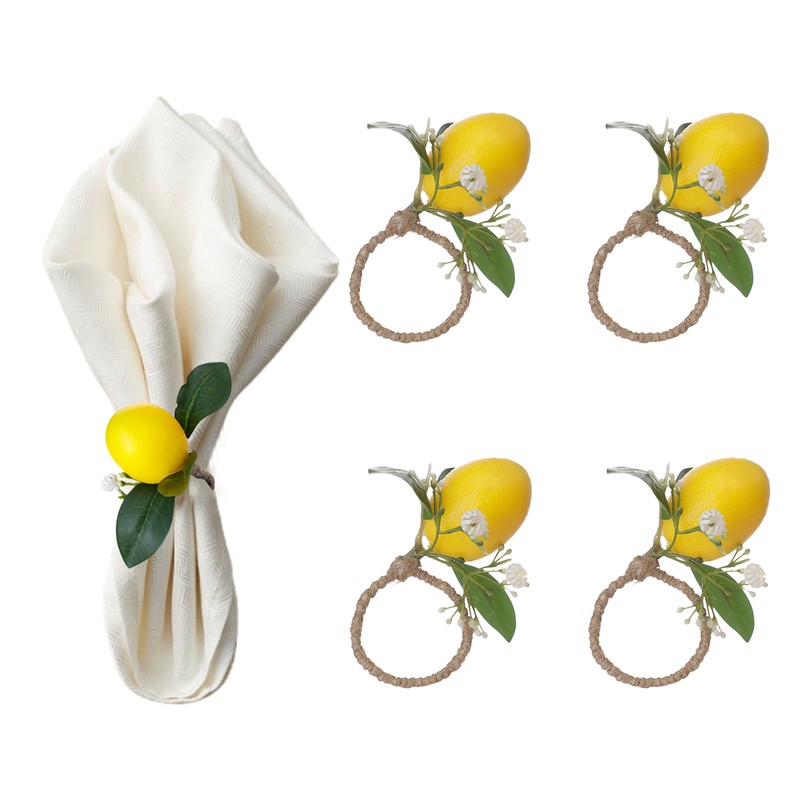 Simulation Lemon Napkin Ring Napkin Ring Holder Furniture Restaurant Table