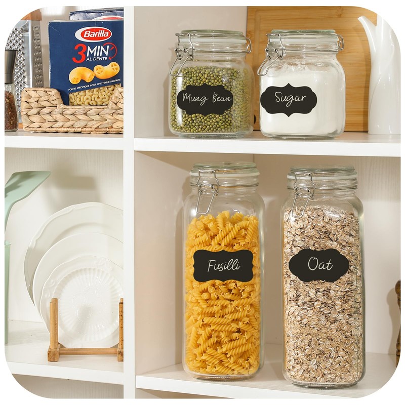 VITEVER [ Taller ] 92oz Glass Jars with Airtight Lid,