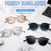 Feisedy B1157 Sunglasses, UV400, UV Protection, Date Glasses, Round Shape,