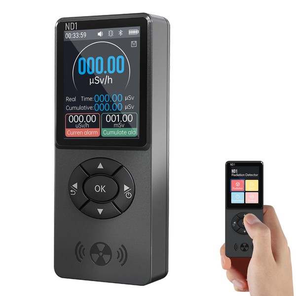 ALIENTEK Geiger Counter Nuclear Radiation Detector, ND1 Portable Handheld Beta,Gamma