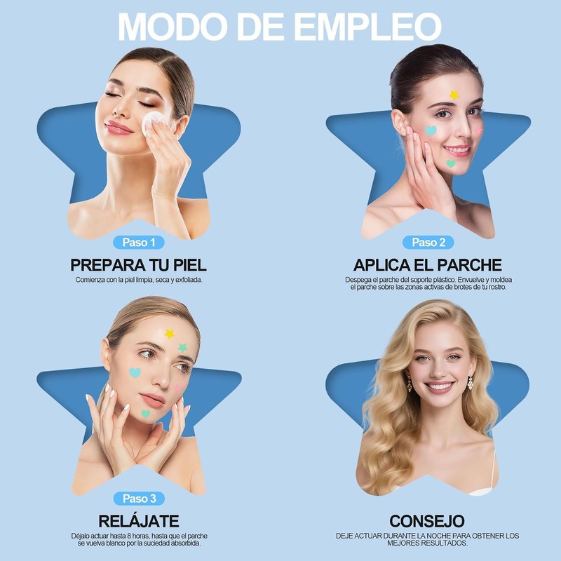 Parches Para Acné, Pimple Patch, 324 Parches Hidrocoloides para Espinillas