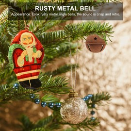 Ciieeo 12pcs Star Cutout Jingle Bells Rusty Jingle Bells Christmas Jingle Bells Christmas Tree Bells for Christmas DIY Crafts Decoration (40mm)