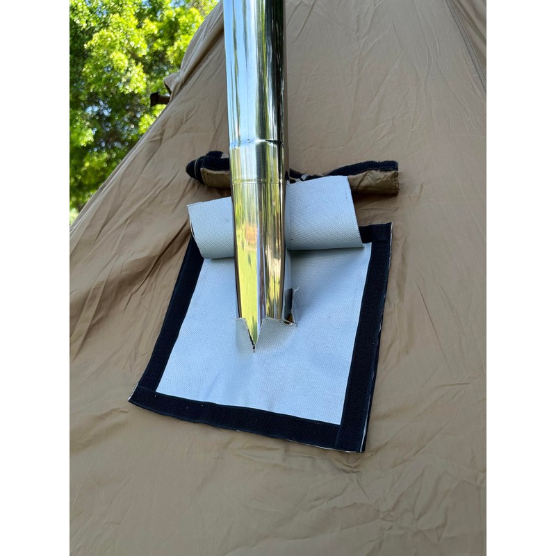 FIREHIKING Hot Tent Stove Jack 9" x 7.8" with Rain