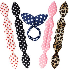 NAIHOD 5 Pieces Hair Bun Maker, Plate Hair Stick Tool, Hair Plate Hair Plate Tool Marble Pod Hair Plate, Magic Rabbit Ear Sponge Foam Deft Bun, Lazy Hair Curler Accessories for Women Girls