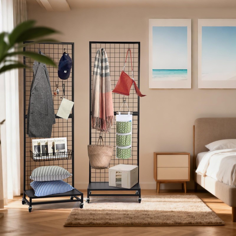 NectaCol Grid Wall Panels, 2'x 6' Gridwall Panel Display Stand