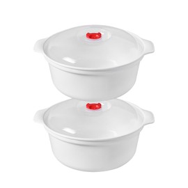 POYIPI 2 PCS Microwave Bowls with Lids Ramen Cooker Soup Bowls with Handls Microwave Dishes Microwave Noodle Cooker Microwave Cookware for Office, College Dorm
