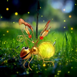 TNSLAND Bee Solar Lights for Outdoor Hanging, Solar Lanterns, Outdoor Weatherproof, Bee Garden Decoration Fairy Lights, Balcony Solar Lights, Garden Decoration Outdoor, Animals Solar Light Decoration