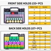 Vecefy Battery Organizer Storage Case with Tester, Ultra-Large 265+ Double-Sided