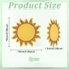 FINGERINSPIRE 8 Pcs Sun Sew on Appliques Gold Sunshine Embroidery