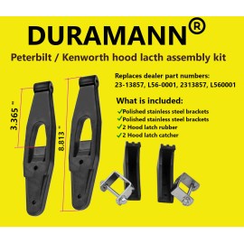 DURAMANN Kenworth Peterbilt  Hood Latch assembly kit L56-0001  ✔Ships ASAP