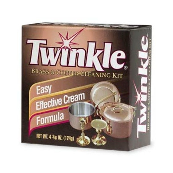 Twinkle Brass & Copper Cleaning Kit, Easy Effective Cream Formula,