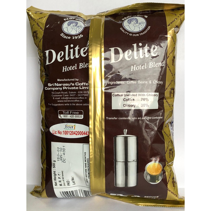 Narasu's, Delite Hotel Blend Coffee, 500 Grams(gm)