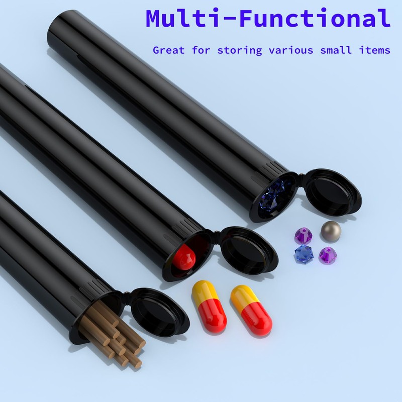 116mm Tubes Black King Size Tube with Pop Top Open