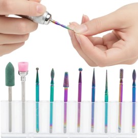 Kit Manicura Profesional Uña Pedicure Fresa Broca 10pzs Fresa Broca Uña Manicura