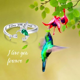 zaxsj Sterling Silver Cat/Pug Dog/Elephant/Panda/Axolotl/Unicorn Rings : Adjustable Cute Animal Hypoallergenic Ring Jewelry Gift for Women Daughter, Sterling Silver, Cubic Zirconia