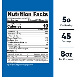 Nutricost Psyllium Whole Husk Powder (Flakes) 8.1oz - Gluten Free & Non-GMO