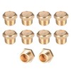 sourcing map 10pcs Brass Silencer G1/4 Adjustable Silencer G Brass