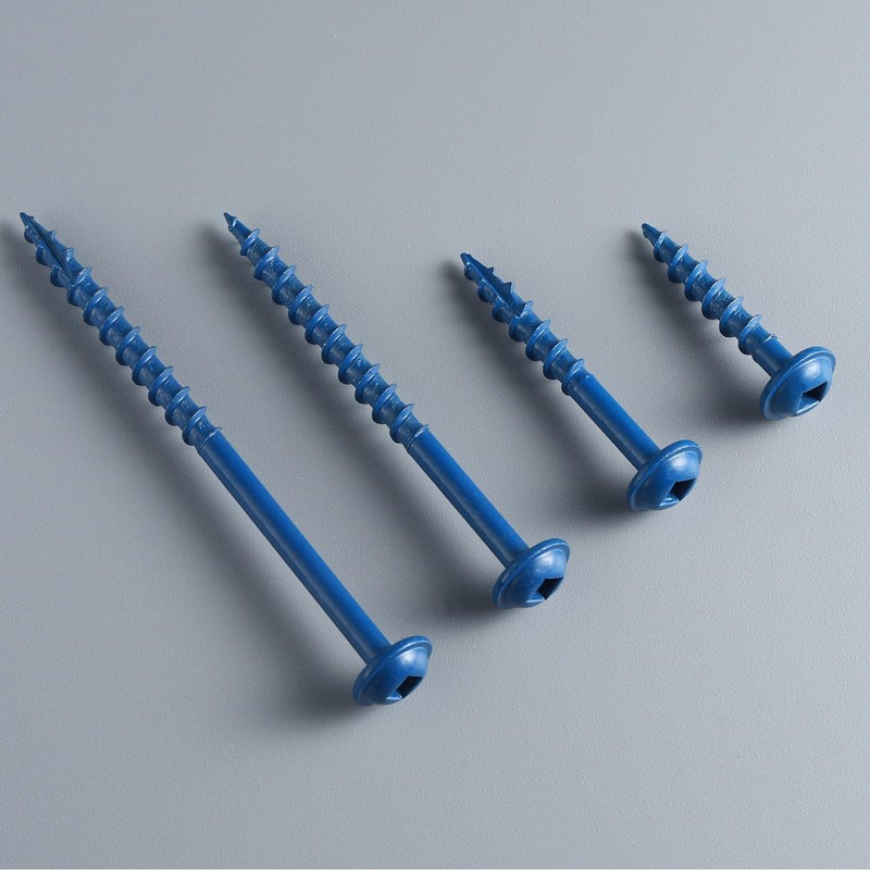 BNUOK Pocket Hole Screws 1 Inch, 150Pcs, Anti-Rust Blue Coated