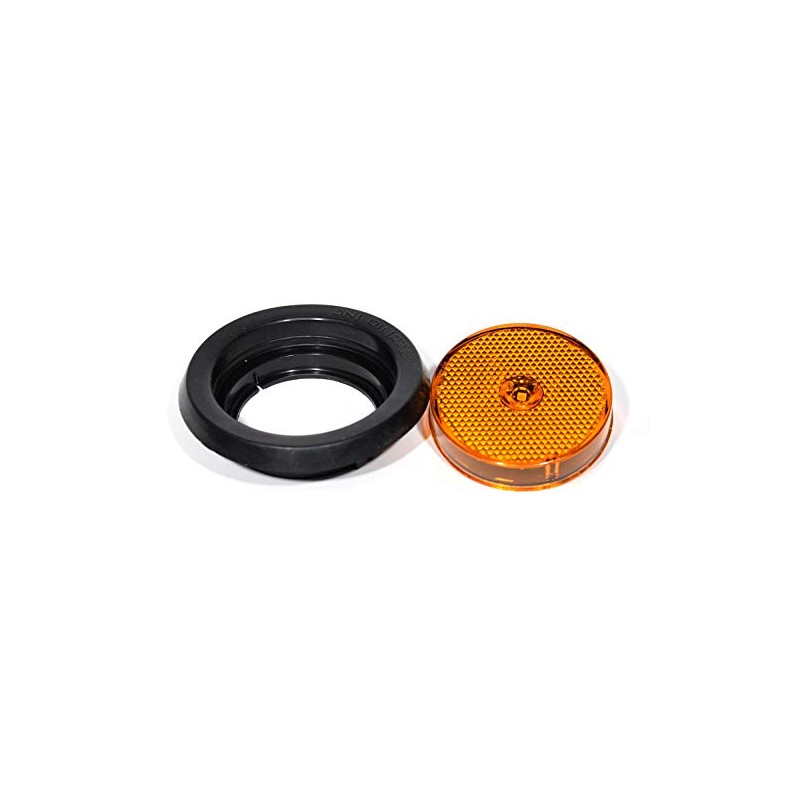 TecNiq S10-AA00-1, 2 1/2 Inch Amber Sidemarker w/Reflector & Grommet,