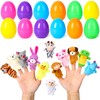 ThinkMax 12pcs Easter Eggs Filled with Finger Puppets for Easter