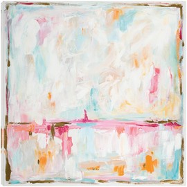 Fine Art Canvas Cotton Candy Cloud Canvas Wall Decor by Artist L. Hewitt for Living Room, Bedroom, Bathroom, Kitchen, Office, Bar, Dining & Guest Room - Ready to Hang - 37 in x 37 in