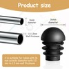 24 Pieces Round End Plugs Plastic Tube Inserts Chair Leg