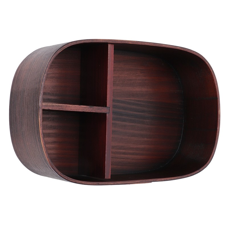 Wooden Lunch Box Portable Food Container Tablewares for Home Office