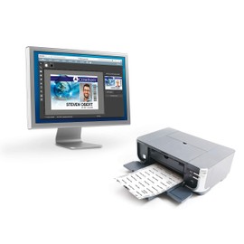 Durable Name Badge Set Visitor Assorted 20 Badges 60 x 90 mm and 4 Insert Sheets Ref 8181-00