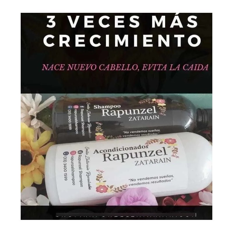Kit Rapunzel Champoo Y Acondicionador Y Colágeno