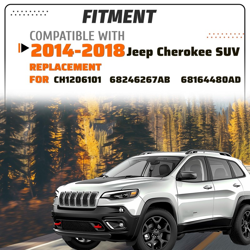 KUAFU Grille Shutter Assembly Compatible with 2014-2018 Jeep Cherokee SUV