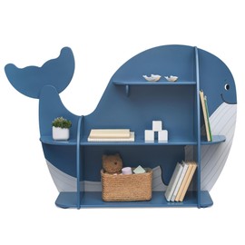 Delta Children Whale Bookcase - Greenguard Gold Certified, Blue