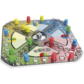 Hasbro Trouble Board Game - 1 Set, Classic Pop-O-Matic Race Game for Ages 5 and Up, 2 to 4 Players