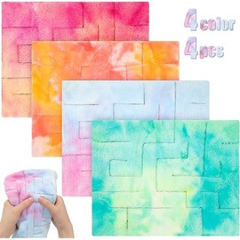 4 Pcs Marble Maze Mat Sensory Fidget Stress Relief Toys Calming Sensory Mat Anxiety Relief Fabric Toys for Teens School Home Reduce Stress(Marble Maze Style,8.66 x 6.3 in)