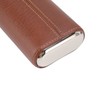 3 Finger Cigar Case Leather Cedarwood Lining Travel Portable Cigar