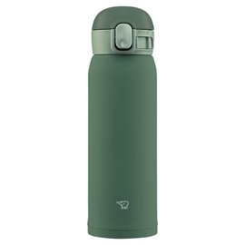 Zojirushi SM-WA48-GD Water Bottle, One-Touch Stainless Steel Mug, Seamless, 16.2 fl oz (0.48 L), Khaki