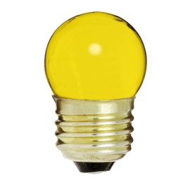 Satco S4512 120V 1/Card Medium Base 7.5-Watt S11 Incandescent Lamp, Ceramic Yellow
