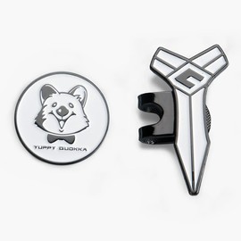YUPPY QUOKKA Original Design Clip Marker Quocka Design Golf Equipment (White / Black)