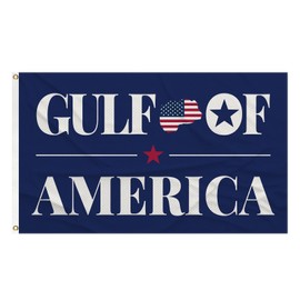 Gulf of America Flag Blue Funny Banner 3X5 FT Indoor Walls, Outdoor Gardens, Decks, Car, Flags Decorations (blue)