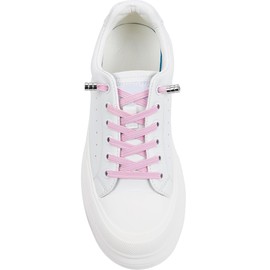 AOLLRUIRLL Elastic No Tie Shoe Laces One Size Fits All, Elastic Shoelaces for Kids and Adults, 1 Pair Pink