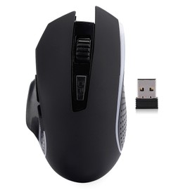 2.4G Wireless Game Mouse Black ABS Portable with Breathing Light Computer Accessories