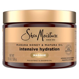 SHEA MOISTURE - Mascarilla hidratante intensiva para el cabello con miel de manuka y aceite de marfura, 12 onzas