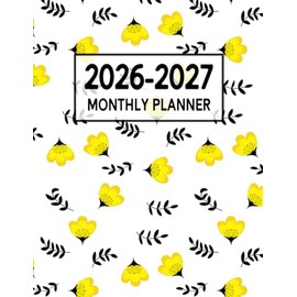 2026-2027 Monthly Planner: 2-Year Organizer from January 2026 to December 2027 | Large Print 8.5 x 11 in | Floral Cover