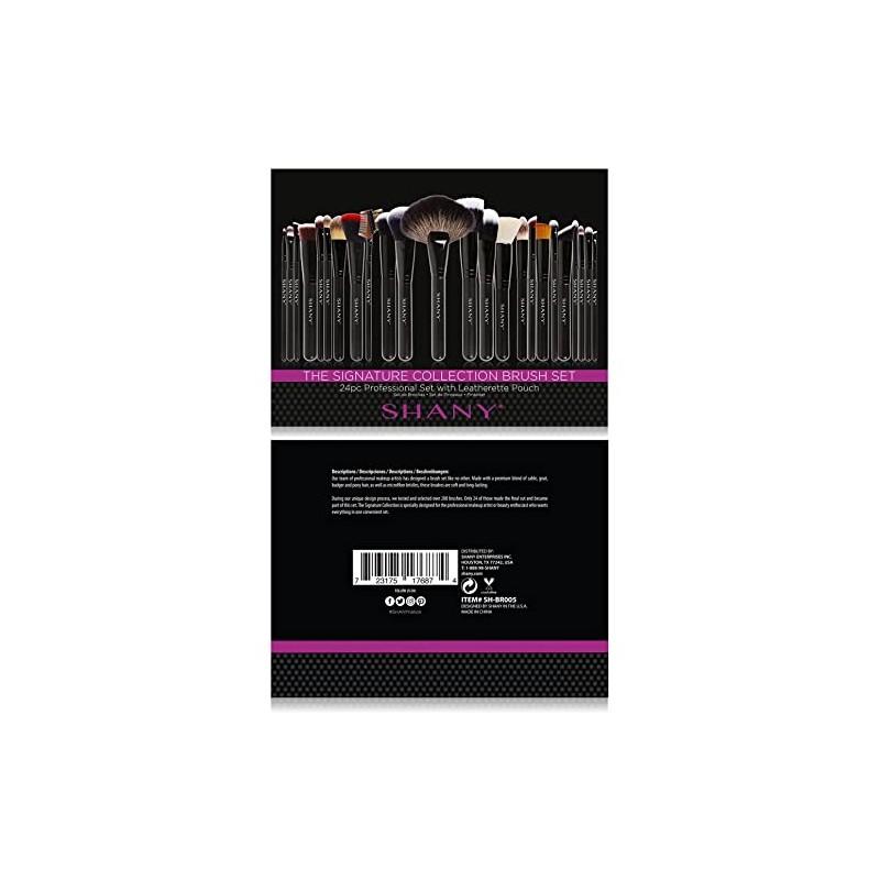 SHANY Pro Set de 24 brochas hechas a mano con