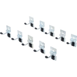 BGS 80196 | Single Hook Set | 40 mm | for Cupboard Wall System | 10 Pieces