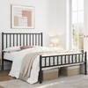 Topeakmart Black Metal Queen Size Bed Frame with Headboard and