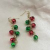 Cute Jingle Bell Xmas Drop Dangle Studs Earrings for Women