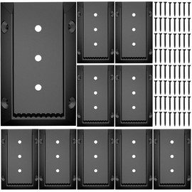 INDECKMO 10pcs Deck Railing Bracket Connectors, 2x4 (1.5"x3.5") Brackets for Railing Wood Lumber Post, Sturdy Nylon Deck Rail Brackets with 70pcs Screws for Wooden Stair Fence Railings Handrail (DC01)