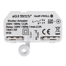 Homematic IP 151347A0 Roller Shutter Actuator – Flush-Mounted, Smart Home, Digital Control for 1 Roller Shutter via App, Alexa and Google Assistant, Smart Retrofit for Electric Roller Shutters