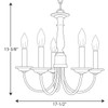 Progress Lighting 5-Light Ivory Candles Traditional Chandelier Light, Indoor, P4009-20,